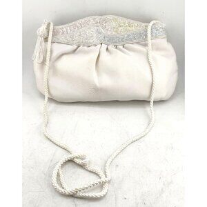 Lindsay Blake Vintage beaded White Purse Handbag Bag